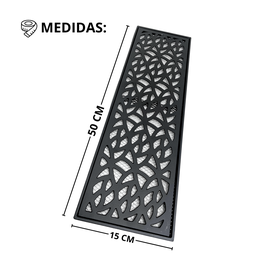 Grelha Quintal Garden 15x50 Aluminio Preto com Tela - 3