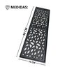 Grelha Quintal Garden 15x50 Aluminio Preto com Tela - 3