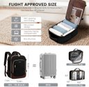 Ver imagem 3 de Lovevook Mochila Feminina de Viagem 15,6" Preto e Marrom