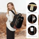 Ver imagem 5 de Lovevook Mochila Feminina de Viagem 15,6" Preto e Marrom