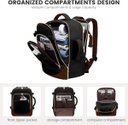 Ver imagem 4 de Lovevook Mochila Feminina de Viagem 15,6" Preto e Marrom