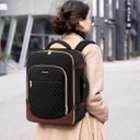 Ver imagem 7 de Lovevook Mochila Feminina de Viagem 15,6" Preto e Marrom