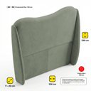 Ver imagem 4 de Cabeceira Orgânica para Cama Box Viúva Luma 120cm Bouclê Verde Menta - Abmaza