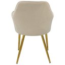 Ver imagem 5 de Kit 3 Cadeiras Poltrona Lines Base Dourada Recepção Sala Decorativa Suede