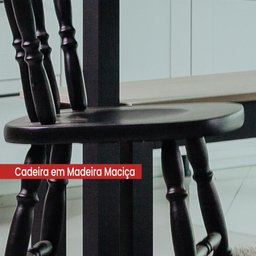 Cadeira Ditália Madeira Maciça Eucalipto Cor:preto - 6