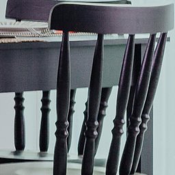 Cadeira Ditália Madeira Maciça Eucalipto Cor:preto - 7