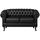 Ver imagem 3 de Namoradeira Chesterfield Duque 2 Lugares em Corano Preto
