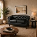 Ver imagem 1 de Namoradeira Chesterfield Duque 2 Lugares em Corano Preto