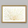 Quadro Raios de Sol Gold - 60x40cm - Moldura Padrão Madeira - 1