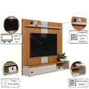 Ver imagem 2 de Painel Home para TV Sala de Estar Friburgo Nature Off White 136cm