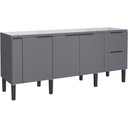 Ver imagem 1 de Gabinete de Cozinha Para Pia de 200 em Madeira Cisne 2 Gavetas Cinza - Cozimax