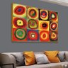 Quadro Wassily Kandinsky Círculos Concêntricos:120x80 cm/PRETA - 4