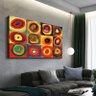 Quadro Wassily Kandinsky Círculos Concêntricos:120x80 cm/PRETA - 3