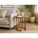 Ver imagem 4 de Mesa Lateral Adelle Madeira Maciça Cor Nozes Envernizada Estilo Moderna Casa Decorada