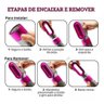 Escova Secadora Prática: 5 em 1 Escova Cabelo Alisadora 110v - 6