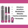 Escova Secadora Prática: 5 em 1 Escova Cabelo Alisadora 110v - 4