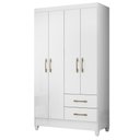 Ver imagem 1 de Guarda Roupa 4 Portas Chile Branco 952440 Moval