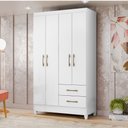 Ver imagem 2 de Guarda Roupa 4 Portas Chile Branco 952440 Moval