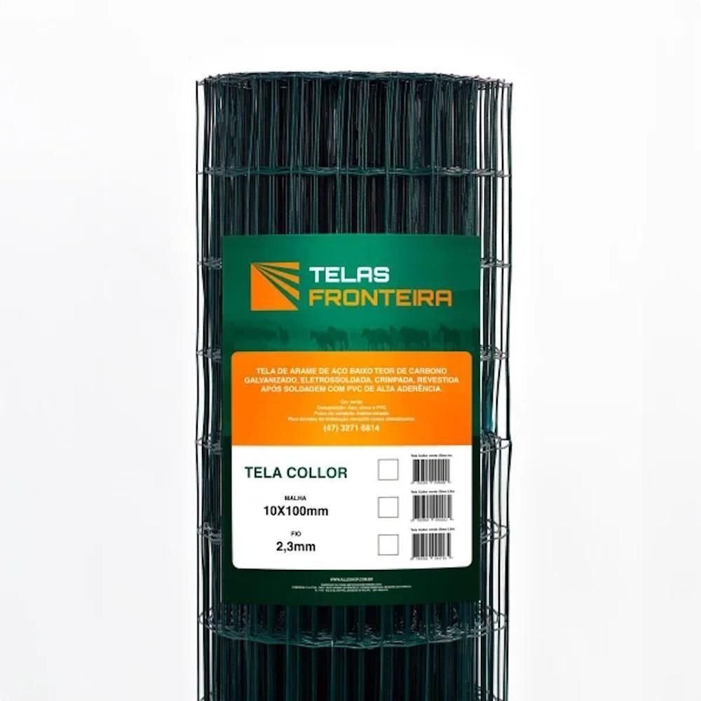 Tela Cerca Jardim Revestida Verde 1,8m X 25m - Fronteira - 2
