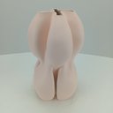 Ver imagem 2 de Vaso Decorativo Enfeite Planta Aparador 3D Cerâmica 32x19x19cm Nude