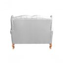 Ver imagem 4 de Sofá Imperador 2 Lugares 135cm Branco Couro Sintético Bella Decor Design Clássico