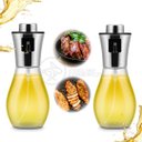 Ver imagem 1 de Kit 2x Spray Pulverizador de Vinagre Óleo e Azeite Borrifador Culinário de Aço Inoxidável de 200ml