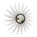 Ver imagem 2 de Espelho decorativo de parede redondo com moldura palitada Órion Prata