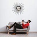 Ver imagem 3 de Espelho decorativo de parede redondo com moldura palitada Órion Prata