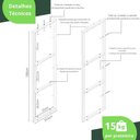 Ver imagem 4 de Prateleira Estilo Industrial Suspensa Teto Cozinha 80cm P.m