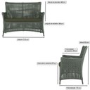 Ver imagem 2 de Jogo Sofá 4 Poltronas e Mesa Igapó Marrom E13 Trama Original Verde