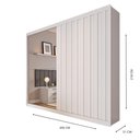 Ver imagem 4 de Guarda Roupa Rustic 1 Porta Ripado e 1 Porta com Espelho -Mademarcs