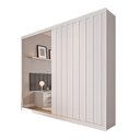 Ver imagem 2 de Guarda Roupa Rustic 1 Porta Ripado e 1 Porta com Espelho -Mademarcs