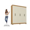 Guarda-roupa Paris 6 Portas Mdp com Pés - 5