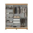 Ver imagem 6 de Guarda-Roupa Paris 6 Portas MDP com Pés Off White/Cinamomo