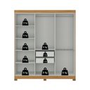 Ver imagem 5 de Guarda-Roupa Paris 6 Portas MDP com Pés Off White/Cinamomo