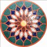 Mandala Indiana Piso Mosaico Vitral Árabe Cerâmico Tamanho 70cm - 1