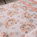 Ver imagem 3 de Jogo de Lençol Naturale Estampado Queen 4 Peças Ponto Palito Percal 180 Fios - Salmão Floral