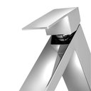 Ver imagem 3 de Torneira Bancada Banheiro Quadrada Inox 1/4 de Volta Cromado