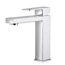 Ver imagem 1 de Torneira Bancada Banheiro Quadrada Inox 1/4 de Volta Cromado