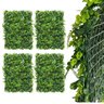 Kit 4 Placas Jardim Vertical Artificial Samambaia Eucalipto Folhagem Realista Decoração Interna 60cm - 1