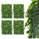 Ver imagem 1 de Kit 4 Placas Jardim Vertical Artificial Samambaia Eucalipto Folhagem Realista Decoração Interna 60cm