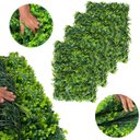 Ver imagem 4 de Kit 4 Placas Jardim Vertical Artificial Samambaia Eucalipto Folhagem Realista Decoração Interna 60cm