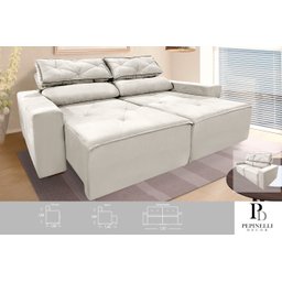 Sofá Retrátil e Reclinável 1,50m com Molas – Conforto e Design Moderno - 2