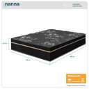 Ver imagem 2 de Colchão Queen Size Bariloche Preto Molas Ensacadas One Face 158x198x26cm