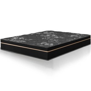 Colchão Queen Size Bariloche Preto Molas Ensacadas One Face 158x198x26cm