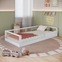 Ver imagem 3 de Cama Infantil Montessoriana Solteiro 198x95cm Branco/natural Camoso001