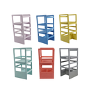 Ver imagem 1 de Torre Aprendizagem Montessori Ajustável 3 em 1 Madeira Maciça Pinus Colorida