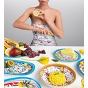 Ver imagem 3 de Jogo de Talheres 24 Peças Flower &amp; Lemon - Inox Cirúrgico Austenítico - Vermelho - Guzzini