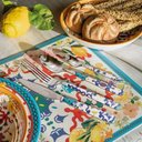 Ver imagem 2 de Jogo de Talheres 24 Peças Flower &amp; Lemon - Inox Cirúrgico Austenítico - Vermelho - Guzzini