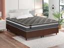 Ver imagem 1 de Conjunto Cama Box Espuma Miami Cinza King 193x203x62